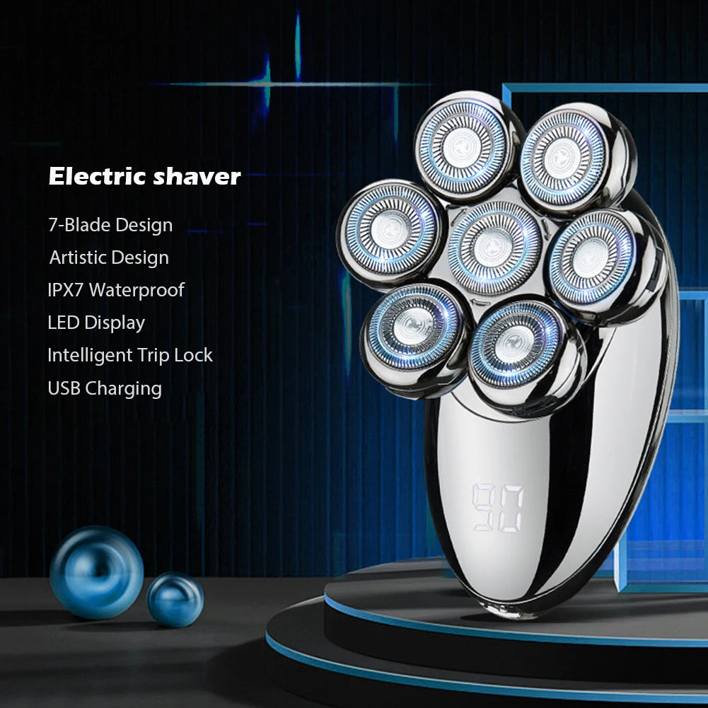 Electric Shaver for Bald Hair with Charging Capability