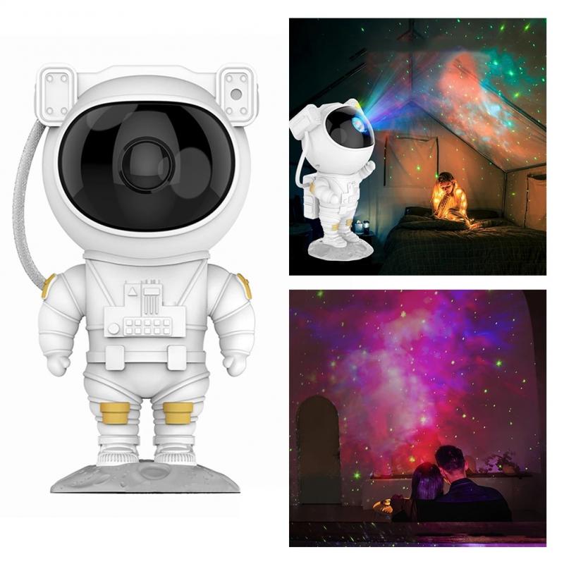 Astronaut Galaxy Starry Sky Projector Nightlight - USB Atmosphere Bedroom Table Lamp