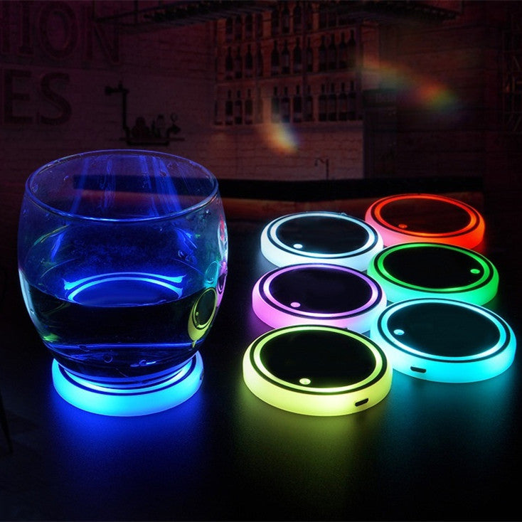 LED Light-up Coaster for Colorful Car Cup Holder