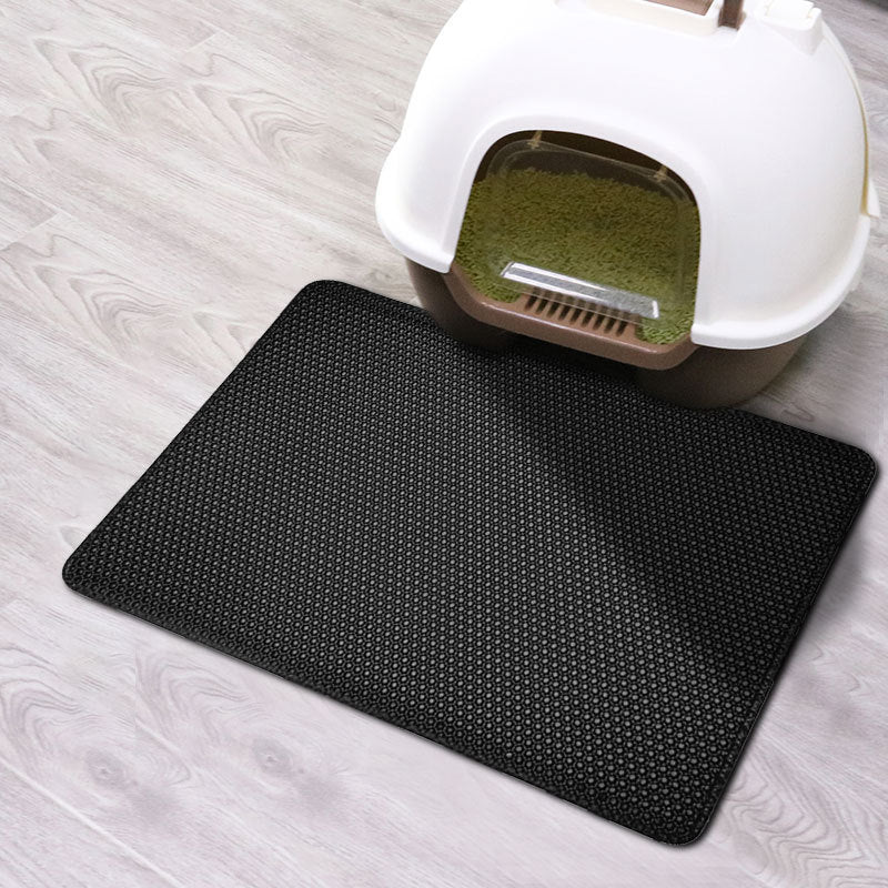 Double-layer EVA Cat Litter Mat with Solid Color