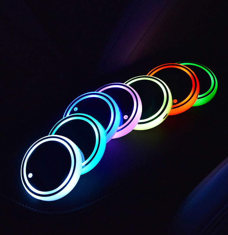 LED Light-up Coaster for Colorful Car Cup Holder
